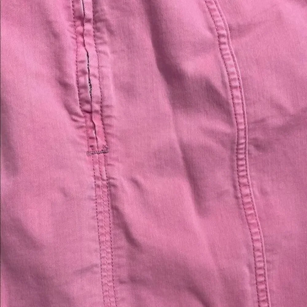 Free People Pink Seamed Mini Skirt‎ Size 4 Cotton Blend Bodycon - Picture 6 of 10